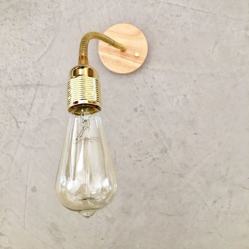 wooden wall lamp