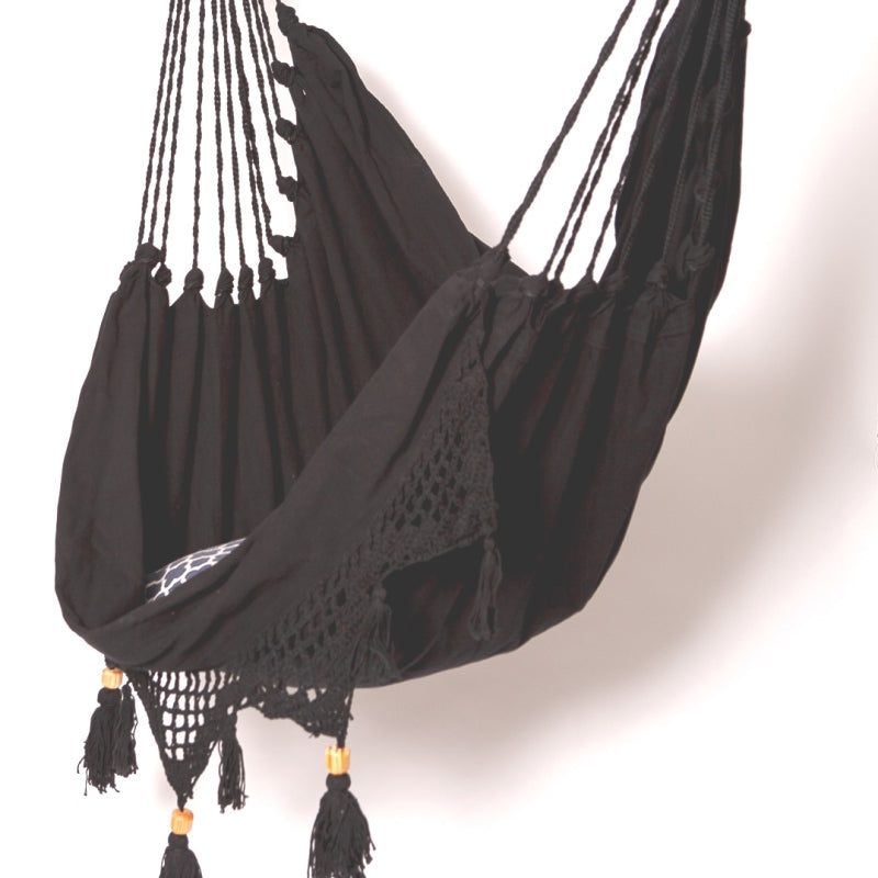 Black Boho Hammock Chair MECASADESIGN