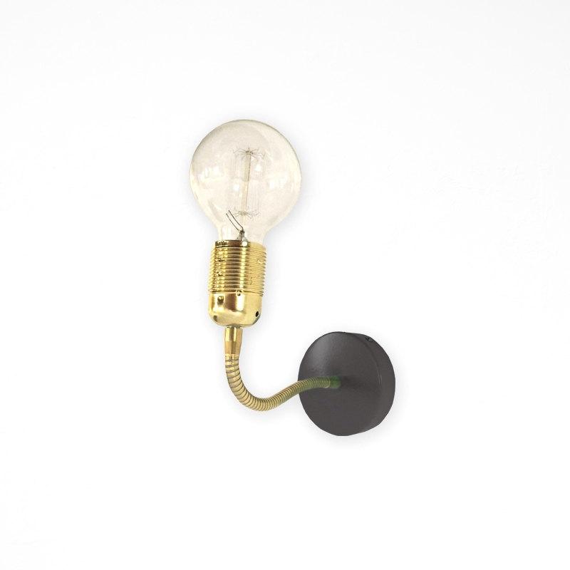 Adjustable brass wall light