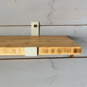 wood and metal shelf